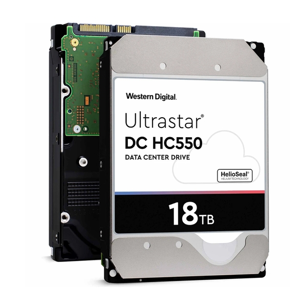 Ổ cứng HDD WD Ultrastar HC550 18TB 3.5 inch SATA Ultra 512E SE NP3 512MB Cache 7200RPM WUH721818ALE6L4 